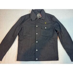 MENS YELLOWSTONE BLACK COTTON COLE HAUSER RIP‎ WHEELER STYLISH JACKET Medium